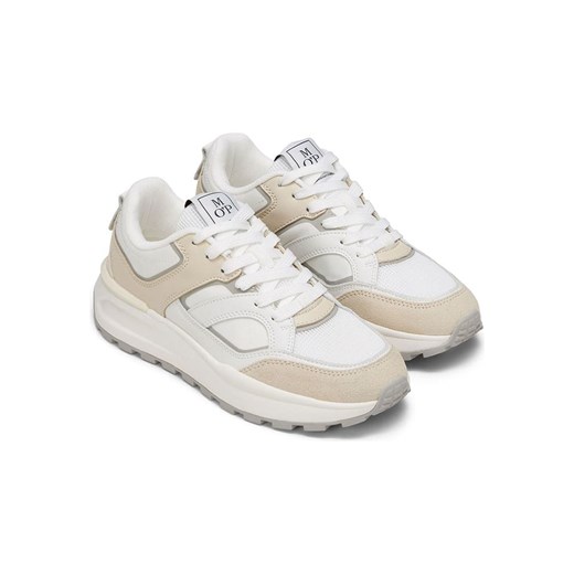 Marc O´Polo Skórzane sneakersy w kolorze beżowo-białym ze sklepu Limango Polska w kategorii Buty sportowe damskie - zdjęcie 185453387