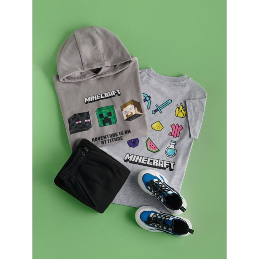 Reserved - Bluza Minecraft - ciemnoszary ze sklepu Reserved w kategorii Bluzy chłopięce - zdjęcie 185453966