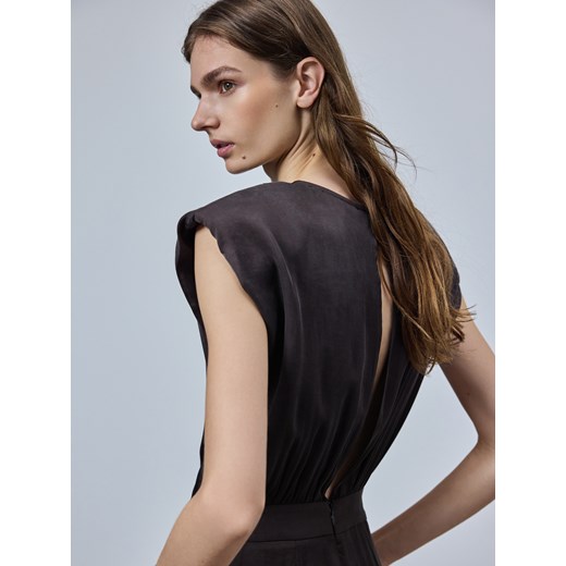 Reserved - Kombinezon z lyocellem - brązowy Reserved L Reserved