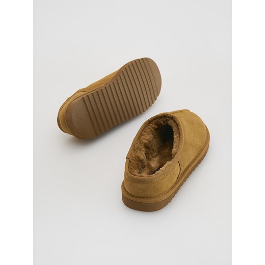 Reserved - Skórzane mule - brązowy Reserved 41 Reserved