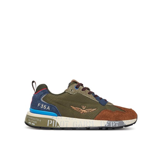 Sneakersy Aeronautica Militare 252SC0276UCT03546 Zielony ze sklepu eobuwie.pl w kategorii Buty sportowe męskie - zdjęcie 185456617