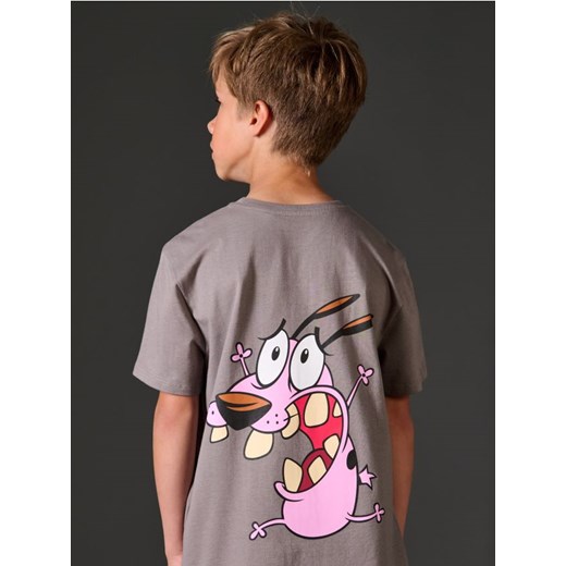 Sinsay - Koszulka z nadrukiem na plecach Courage the Cowardly Dog: Animated Series - szary ze sklepu Sinsay w kategorii T-shirty chłopięce - zdjęcie 185457935