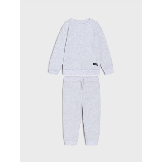Sinsay - Bawełniany komplet dzianinowy w stylu basic - szary ze sklepu Sinsay w kategorii Komplety niemowlęce - zdjęcie 185457987