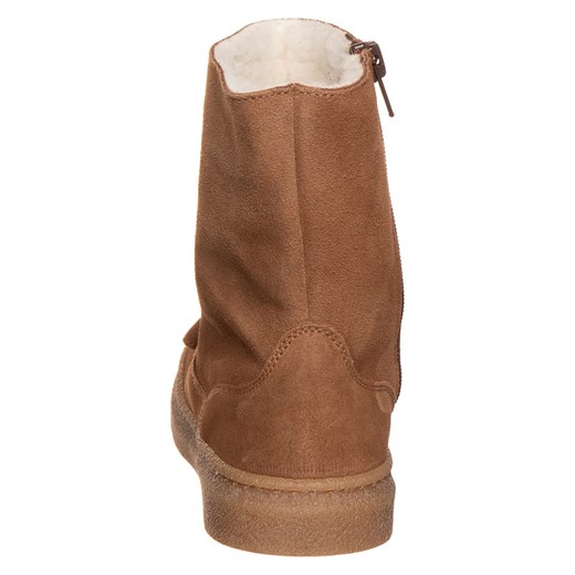 kmins Skórzane kozaki zimowe &quot;Vison&quot; w kolorze jasnobrązowym Kmins 27 okazyjna cena Limango Polska