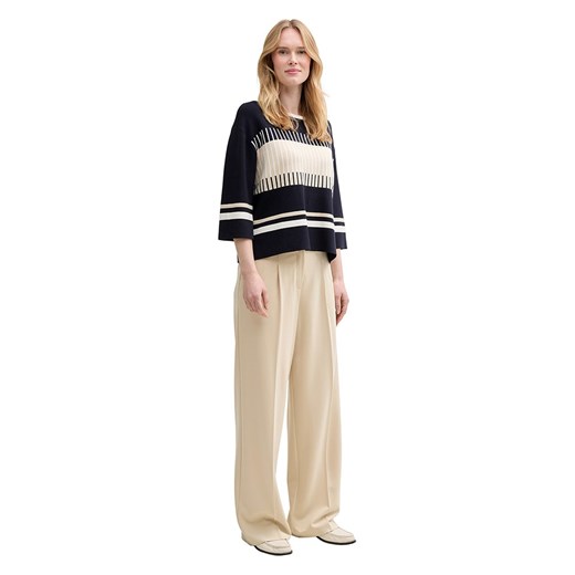 Tom Tailor Sweter w kolorze granatowo-beżowym ze sklepu Limango Polska w kategorii Swetry damskie - zdjęcie 185459045