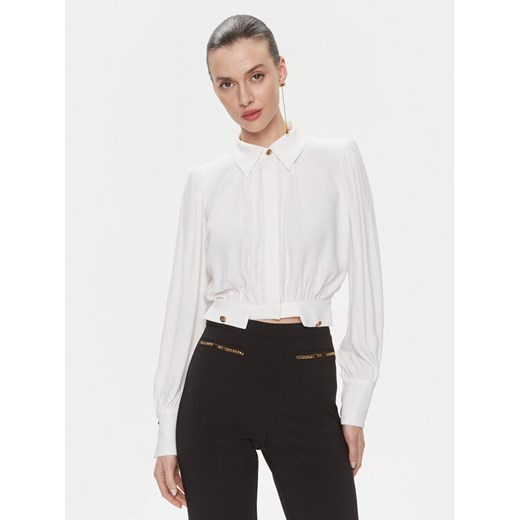 Elisabetta Franchi Koszula CA-T25-41E2-V350 Biały Regular Fit ze sklepu MODIVO w kategorii Koszule damskie - zdjęcie 185459239