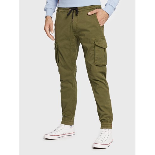 Alpha Industries Joggery Twill 116202 Zielony Regular Fit ze sklepu MODIVO w kategorii Spodnie męskie - zdjęcie 185459248