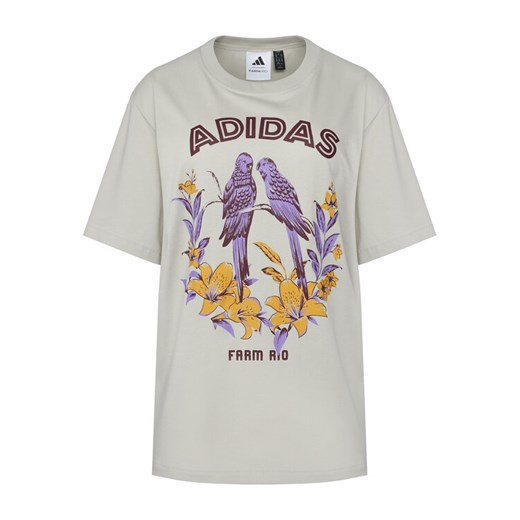adidas T-Shirt FARM Graphic JV8610 Szary ze sklepu MODIVO w kategorii Bluzki damskie - zdjęcie 185459259