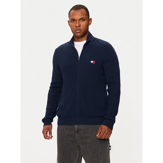 Tommy Jeans Sweter DM0DM19435 Granatowy Slim Fit ze sklepu MODIVO w kategorii Swetry męskie - zdjęcie 185459367