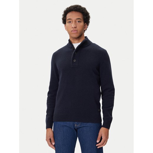 Barbour Sweter Patch Half Zip MKN0585NY91 Granatowy Regular Fit ze sklepu MODIVO w kategorii Swetry męskie - zdjęcie 185459417