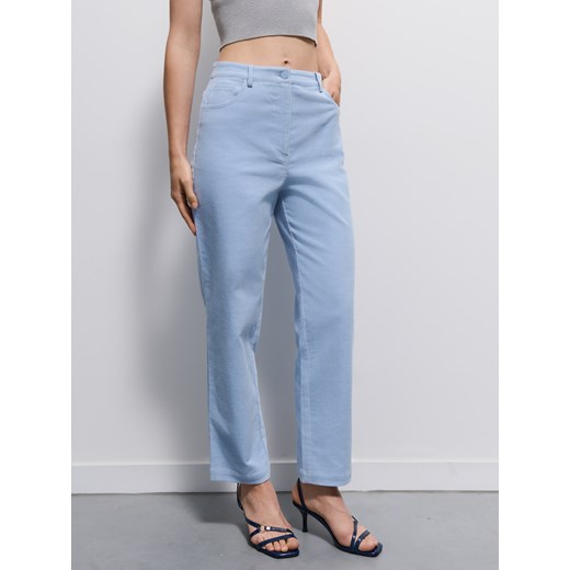 Mohito - Sztruksowe spodnie - błękitny Mohito 34 Mohito