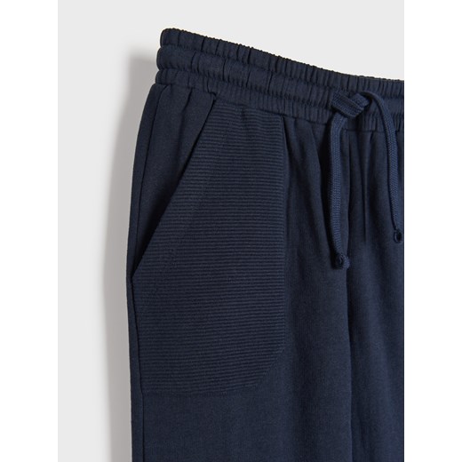 Sinsay - Spodnie jogger ze ściągaczami - granatowy Sinsay 158 (12-13 l) Sinsay