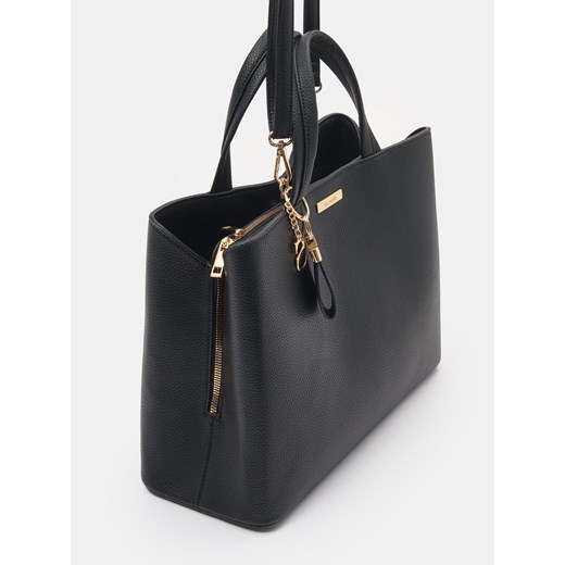 Sinsay - Torebka kuferek ze złotymi detalami - czarny Sinsay One Size Sinsay