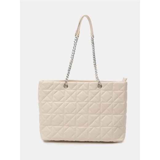 Sinsay - Pikowana torebka shopper - kremowy ze sklepu Sinsay w kategorii Torby Shopper bag - zdjęcie 185461915