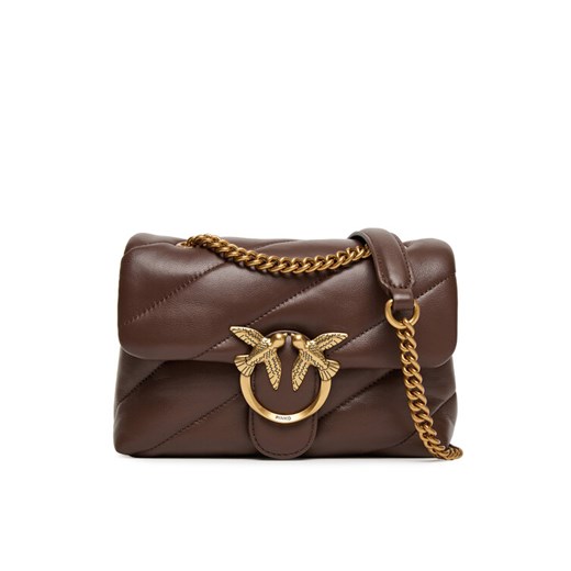 Torebka PINKO Love Puff Mini CL PE 25 PLTT 100039 A0F2 Brązowy ze sklepu eobuwie.pl w kategorii Torebki damskie - zdjęcie 185462287