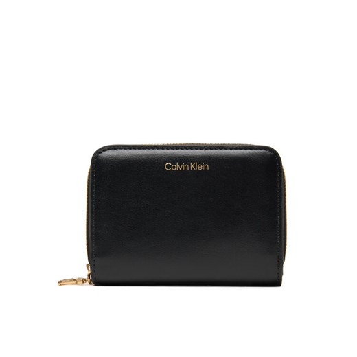 Calvin Klein Mały Portfel Damski Ck Medium Flap Zip Around LV04F1075G Czarny ze sklepu MODIVO w kategorii Portfele damskie - zdjęcie 185464216