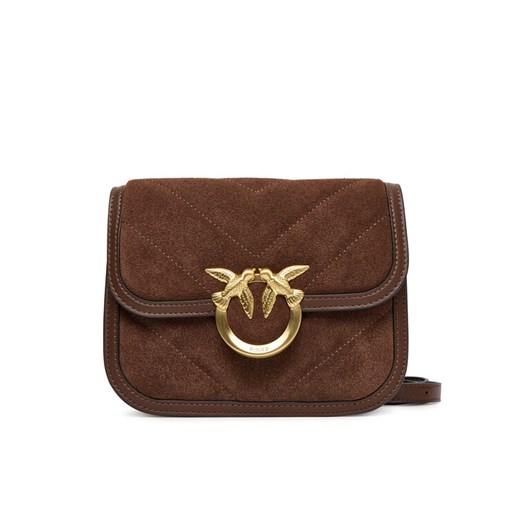 PINKO Torebka Love Box Bag Fl Mini AI 25-26 PLTT 104297 A2JH Brązowy ze sklepu MODIVO w kategorii Listonoszki - zdjęcie 185464229