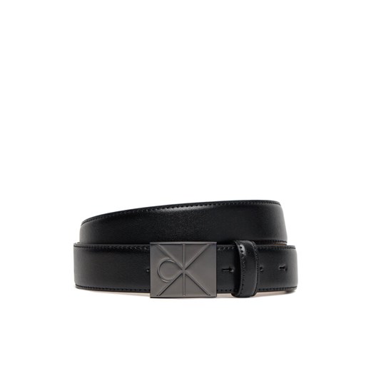 Calvin Klein Pasek Męski Emblem Plaque Buckle 32Mm LV04D7046G Czarny ze sklepu MODIVO w kategorii Paski męskie - zdjęcie 185464318