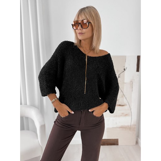 sweter perina czarny one size ze sklepu UBRA w kategorii Swetry damskie - zdjęcie 185465716