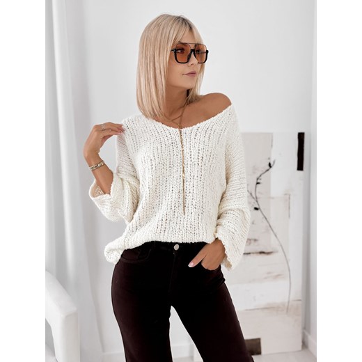 sweter perina ecru one size ze sklepu UBRA w kategorii Swetry damskie - zdjęcie 185465725