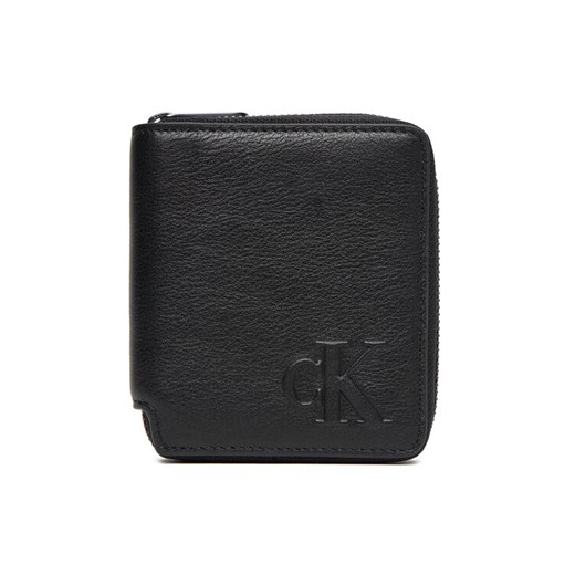Mały Portfel Męski Calvin Klein Ck Zip Billfold LV04D1077G Czarny ze sklepu eobuwie.pl w kategorii Portfele męskie - zdjęcie 185466187