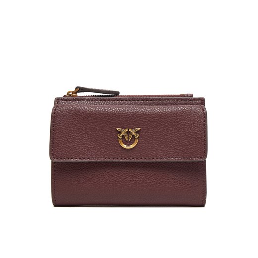 Duży Portfel Damski PINKO Compact Wallet AI 25-26 PCPL 103612 A29Q Bordowy ze sklepu eobuwie.pl w kategorii Portfele damskie - zdjęcie 185466188