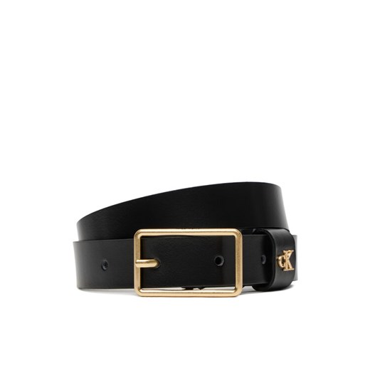 Calvin Klein Pasek Damski Square Buckle Ck Loop 25Mm LV04F7050G Czarny ze sklepu MODIVO w kategorii Paski damskie - zdjęcie 185466328