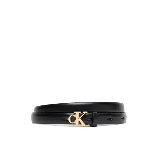 Calvin Klein Pasek Damski Ck Buckle 15Mm Fixed Belt LV04F7055G Czarny ze sklepu MODIVO w kategorii Paski damskie - zdjęcie 185466345