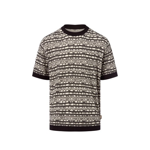 Redefined Rebel Męska koszula z dzianiny - RRRocco Mężczyźni Sztuczne włókno czarny wypukły wzór tkaniny ze sklepu vangraaf w kategorii T-shirty męskie - zdjęcie 185466755