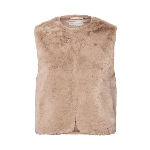 Marie Lund Damska kamizelka ze sztucznego futra - Tilda Kobiety taupe jednolity Marie Lund 40 vangraaf