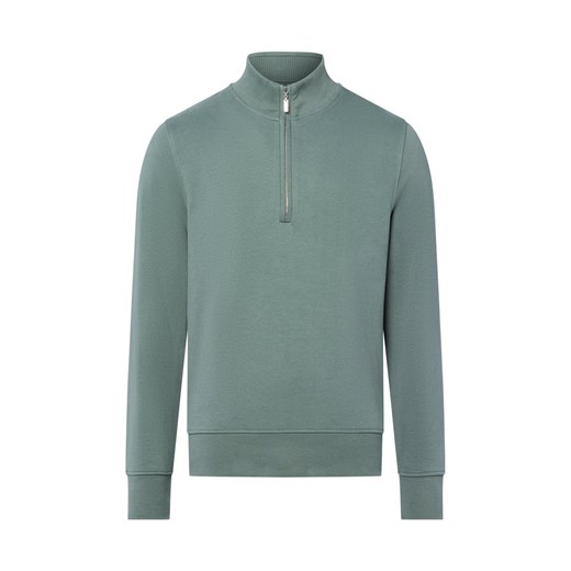 Nils Sundström Troyer męski Mężczyźni Bawełna jodłowy jednolity ze sklepu vangraaf w kategorii Bluzy męskie - zdjęcie 185466777