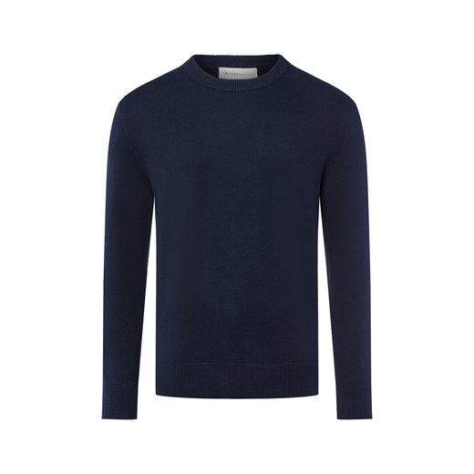 Tom Tailor Denim Męski sweter z dzianiny Mężczyźni Bawełna granatowy jednolity ze sklepu vangraaf w kategorii Swetry damskie - zdjęcie 185466786