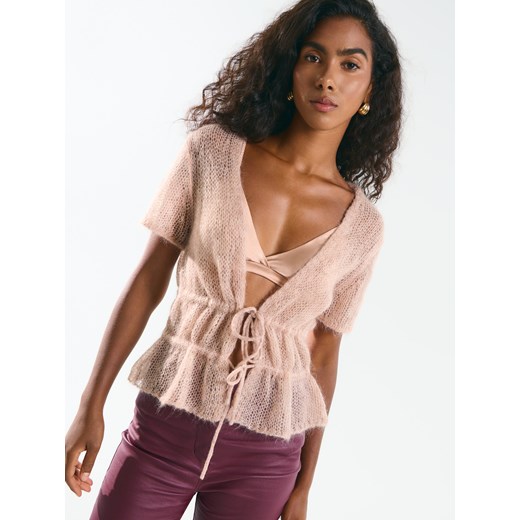 Mohito - Sweter z moherem - beżowy Mohito XS Mohito