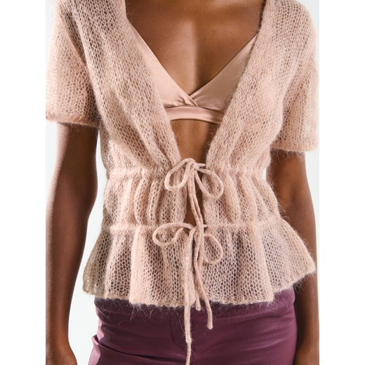 Mohito - Sweter z moherem - beżowy Mohito M Mohito