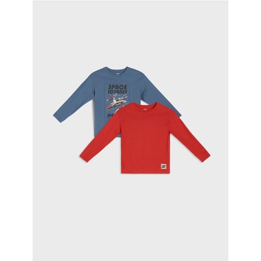 Sinsay - Koszulki z długimi rękawami 2 pack - szary - id: 035FT-58X - marki Sinsay - 185468835 Sinsay - Koszulki z długimi rękawami 2 pack - szary ze sklepu Sinsay w kategorii T-shirty chłopięce - zdjęcie 185468835