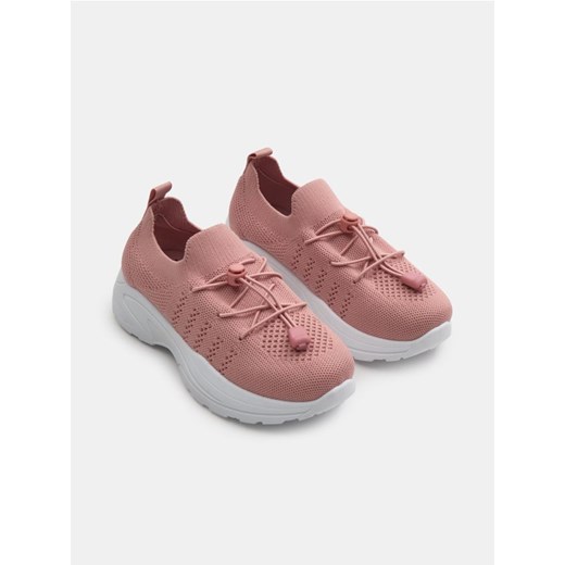 Sinsay - Sneakersy z lekką podeszwą i ściągaczami - różowy ze sklepu Sinsay w kategorii Buty sportowe dziecięce - zdjęcie 185468856