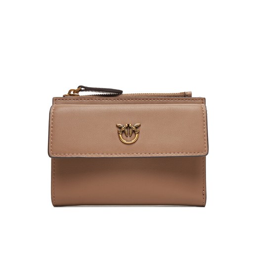 Duży Portfel Damski PINKO Compact Wallet AI 25-26 PCPL 103612 A29Q Beżowy ze sklepu eobuwie.pl w kategorii Portfele damskie - zdjęcie 185469326