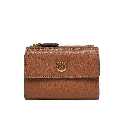 Duży Portfel Damski PINKO Compact Wallet AI 25-26 PCPL 103612 A29Q Brązowy ze sklepu eobuwie.pl w kategorii Portfele damskie - zdjęcie 185469336