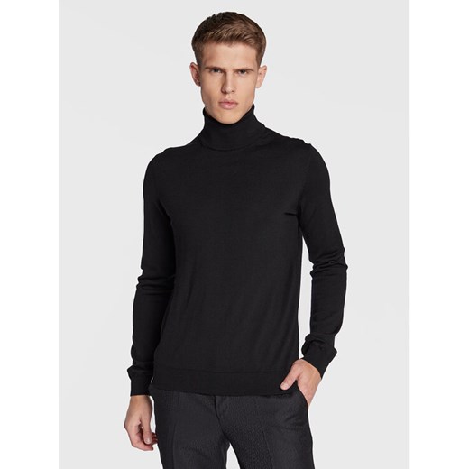 HUGO Golf San Thomas-M 50474174 Czarny Slim Fit ze sklepu MODIVO w kategorii Swetry męskie - zdjęcie 185469588