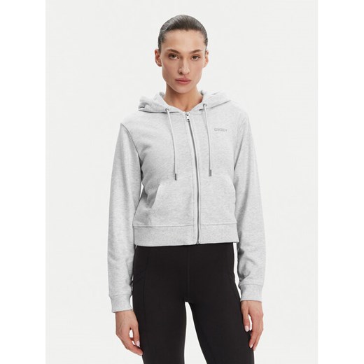 DKNY Sport Bluza DP5J9588 Szary Regular Fit ze sklepu MODIVO w kategorii Bluzy damskie - zdjęcie 185469616