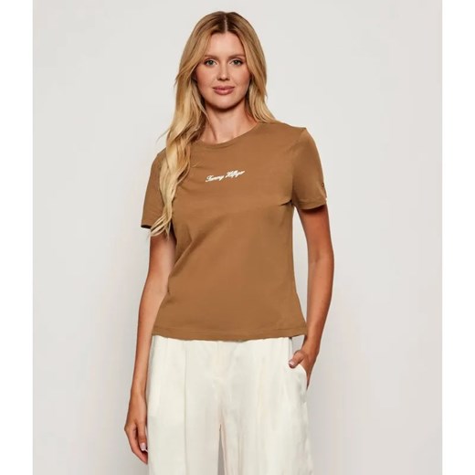 Tommy Hilfiger T-shirt | Regular Fit ze sklepu Gomez Fashion Store w kategorii Bluzki damskie - zdjęcie 185470655