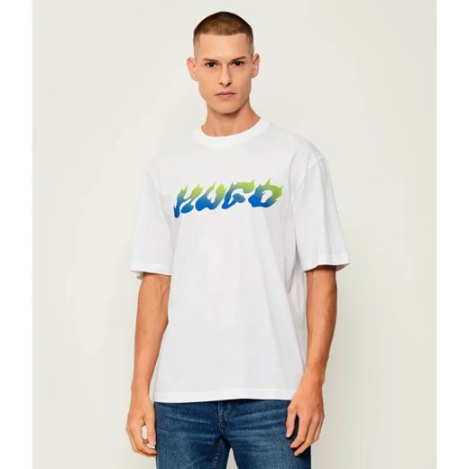 Hugo Blue T-shirt Napolux | Regular Fit ze sklepu Gomez Fashion Store w kategorii T-shirty męskie - zdjęcie 185470748