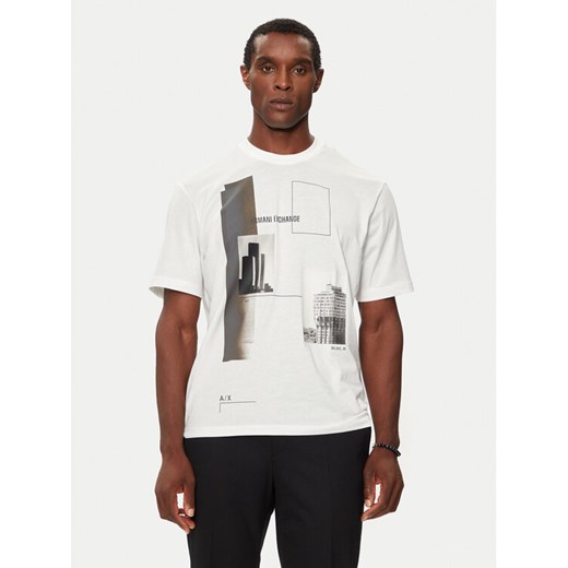 Armani Exchange T-Shirt 6DZTHZ ZJBYZ 61AK Biały Regular Fit ze sklepu MODIVO w kategorii T-shirty męskie - zdjęcie 185473408