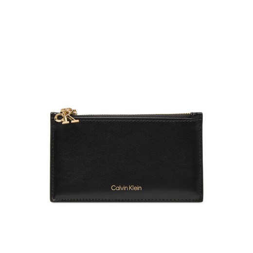 Calvin Klein Etui na karty kredytowe Ck Zip Cardcase 6Cc LV04F1076G Czarny ze sklepu MODIVO w kategorii Portfele damskie - zdjęcie 185473427