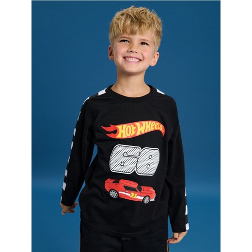 Sinsay - Koszulka z długimi rękawami Hot Wheels - czarny - id: 031FC-99X - marki Sinsay - 185478958 Sinsay - Koszulka z długimi rękawami Hot Wheels - czarny ze sklepu Sinsay w kategorii T-shirty chłopięce - zdjęcie 185478958
