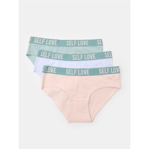 Sinsay - Majtki hipster 3 pack - wielobarwny ze sklepu Sinsay w kategorii Majtki damskie - zdjęcie 185478965