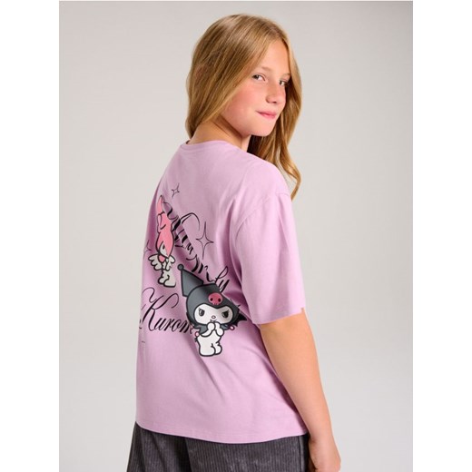 Sinsay - Koszulka z nadrukiem na plecach Hello Kitty - fioletowy ze sklepu Sinsay w kategorii Bluzki dziewczęce - zdjęcie 185478989
