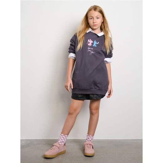 Sinsay - Bluza Stitch - szary ze sklepu Sinsay w kategorii Bluzy dziewczęce - zdjęcie 185479197