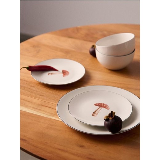 Sinsay - Ceramiczne talerze z nadrukiem muchomora 2 pack - wielobarwny ze sklepu Sinsay w kategorii Dom - zdjęcie 185479309