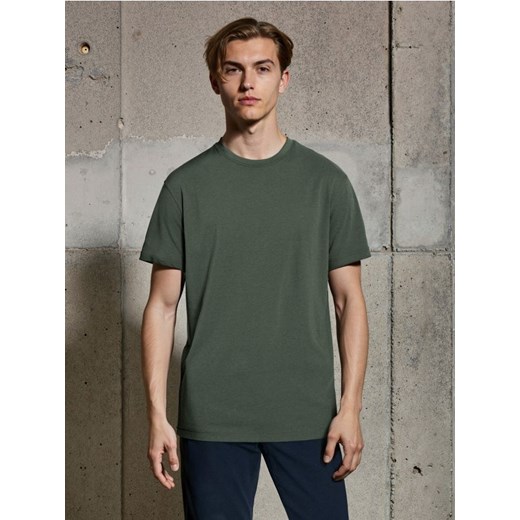 Sinsay - Koszulka basic - zielony ze sklepu Sinsay w kategorii T-shirty męskie - zdjęcie 185479367